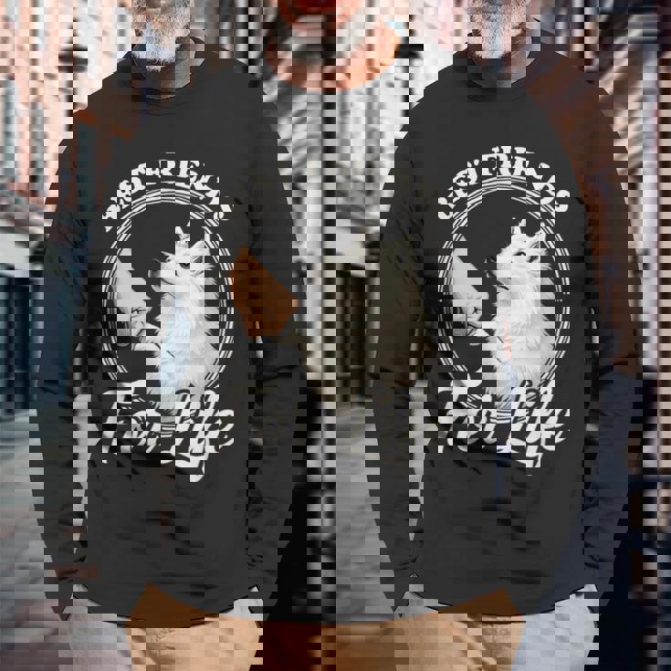 日本スピッツ 犬好きデザイン 美しい日本スピッツ 長袖Tシャツ 高齢者への贈り物