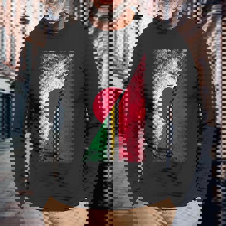 日本バヌアツ国旗 日本のバヌアツ。 長袖Tシャツ 高齢者への贈り物