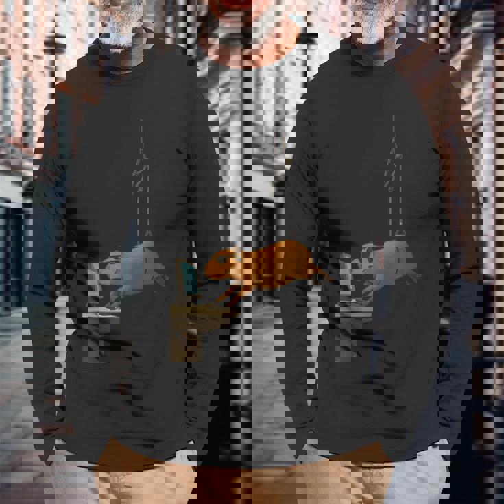 最高にクールなカピバラスパイインハイスト 長袖Tシャツ 高齢者への贈り物