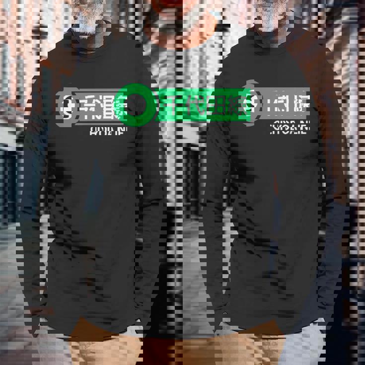 東京地下鉄線 千代田線 日本の漢字土産 長袖Tシャツ 高齢者への贈り物