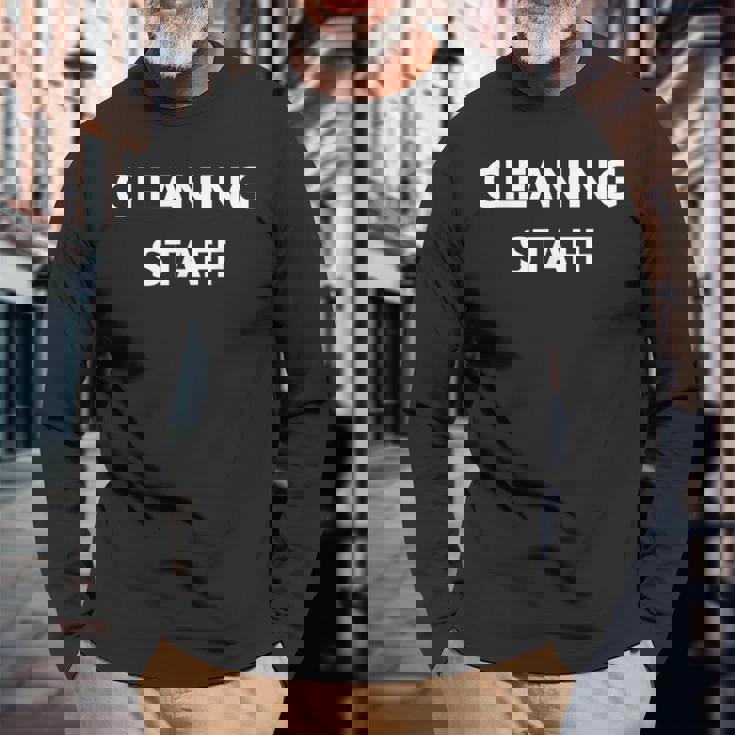 清掃スタッフ クルー 用務員 ユニフォーム カストディアン ジョブ 従業員 長袖Tシャツ 高齢者への贈り物