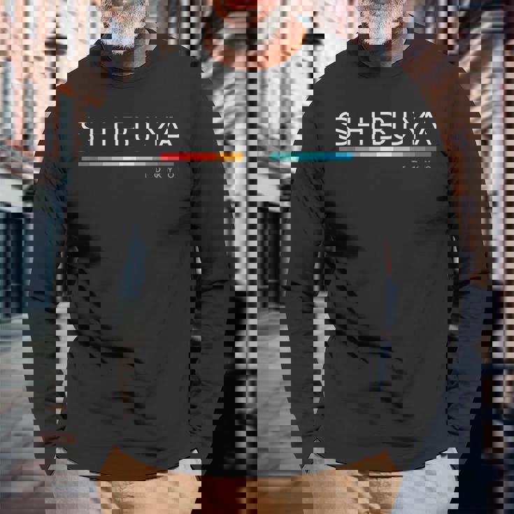 渋谷東京ジャパン レトロデザイン 長袖Tシャツ 高齢者への贈り物