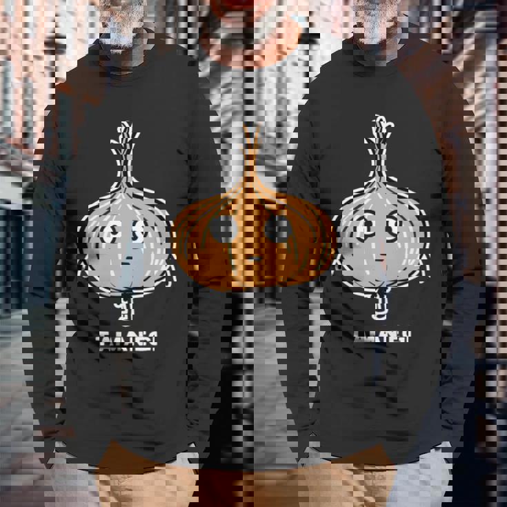 玉ねぎ 顔 イラスト かわいい おもしろ 面白い 簡単 シンプル ゆるい 野菜 長袖tシャツ 長袖Tシャツ 高齢者への贈り物