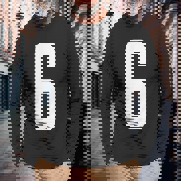 番号 6インチ ホワイト 長袖Tシャツ 高齢者への贈り物