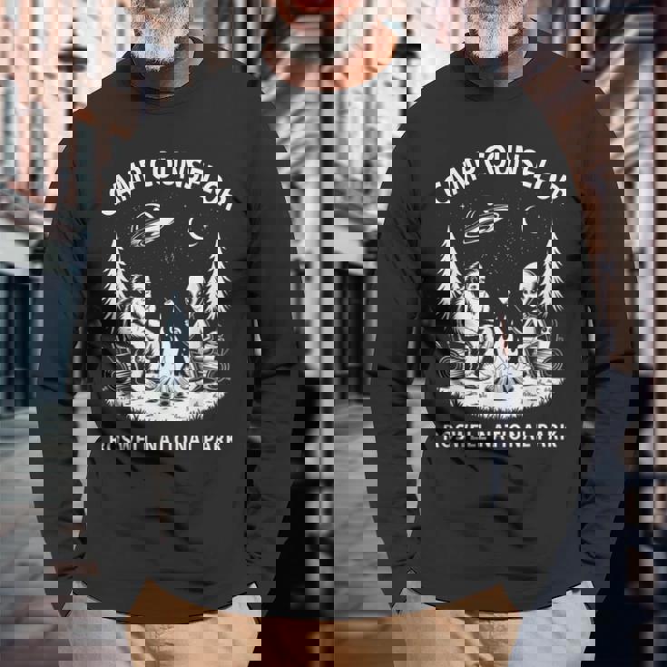 皮肉なサマーキャンプカウンセラー エイリアン国立公園 ロズウェル 長袖Tシャツ 高齢者への贈り物