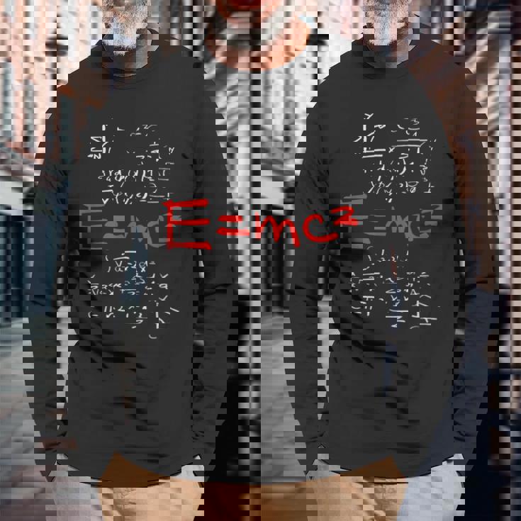 相対性理論 E Mc2 理論式 物理学研究 長袖Tシャツ 高齢者への贈り物