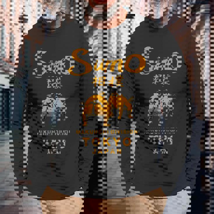 相撲 レスリング 日本 東京 日本 ヴィンテージ 長袖Tシャツ 高齢者への贈り物