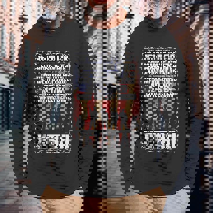 私たちは戦わなかった 私たちは愛しました 退役軍人 アメリカの旗 愛国的 長袖tシャツ 長袖Tシャツ 高齢者への贈り物