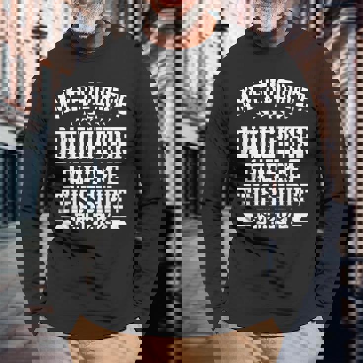 私の好きな娘が私にこのシャツをくれました。エスト2024娘 長袖Tシャツ 高齢者への贈り物