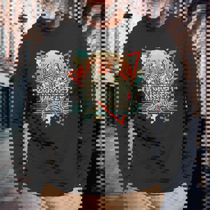 空飛ぶスパゲッティモンスター Fsm パスタファリアンレトロ 長袖Tシャツ 高齢者への贈り物