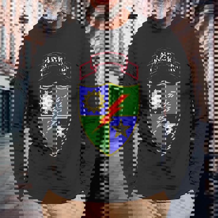 第1大隊-第75レンジャー連隊 長袖Tシャツ 高齢者への贈り物