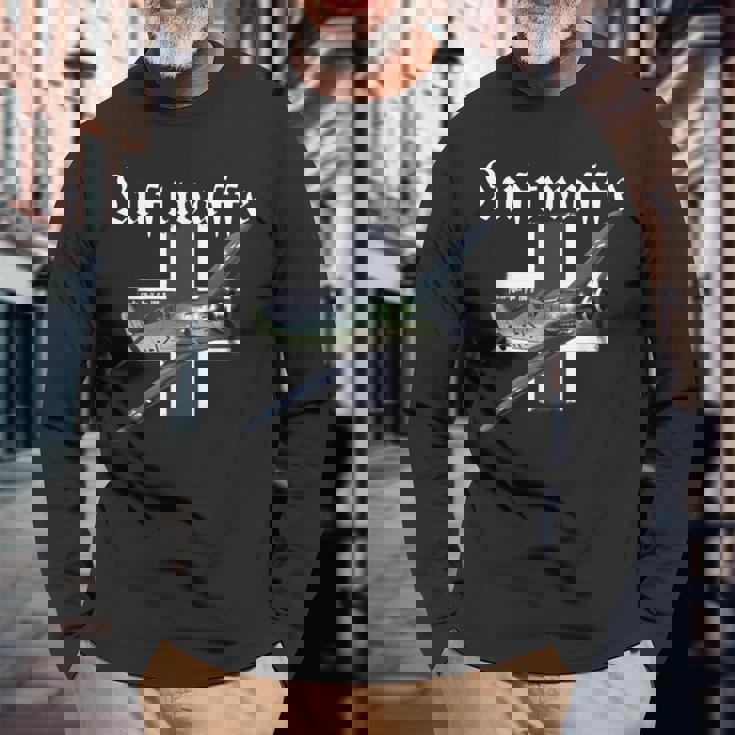 第二次世界大戦 航空戦闘機 I ジャーマン ウォーバード I フォッケウルフ Fw 190 D 長袖Tシャツ 高齢者への贈り物