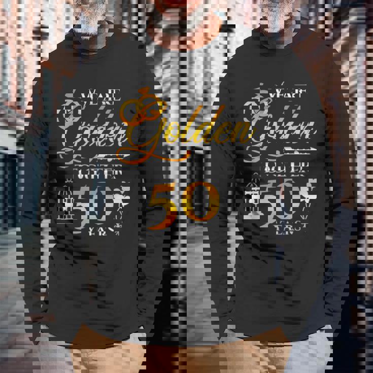 結婚50周年 結婚記念日 金婚記念日 長袖Tシャツ 高齢者への贈り物