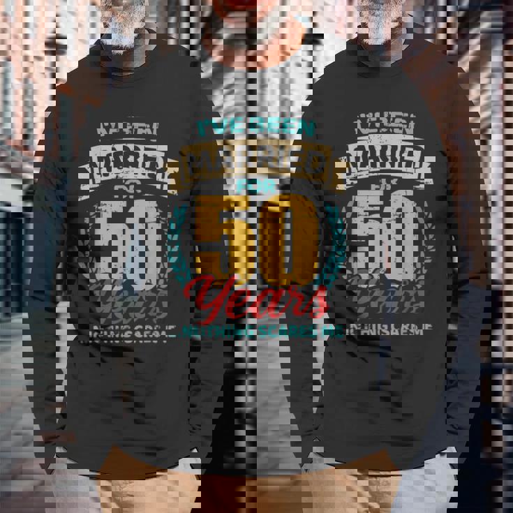 結婚50年目 結婚50周年 長袖Tシャツ 高齢者への贈り物