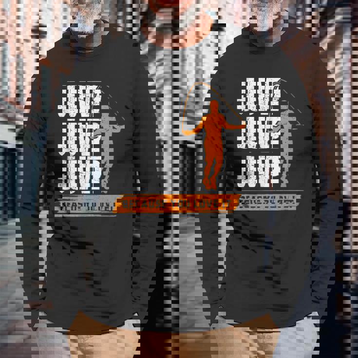 縄跳び Because You Love It 縄跳び 長袖Tシャツ 高齢者への贈り物