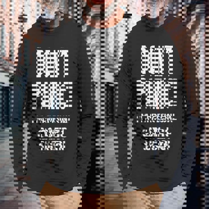 美容外科医 長袖tシャツ 長袖Tシャツ 高齢者への贈り物