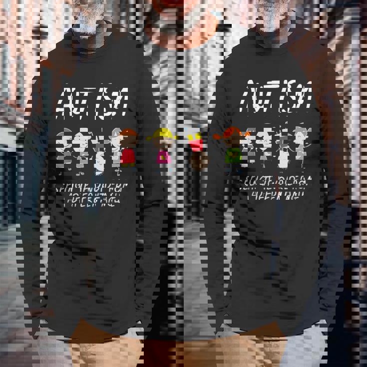 自閉症の認識 自閉症者 ギフト耐性 自閉症 長袖Tシャツ 高齢者への贈り物