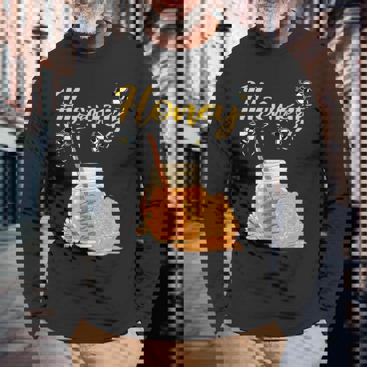 蜂蜜 養蜂 ギフト 養蜂 蜂 長袖Tシャツ 高齢者への贈り物