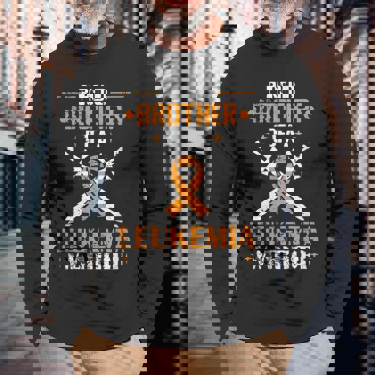 誇り高き兄弟 白血病戦士 長袖Tシャツ 高齢者への贈り物