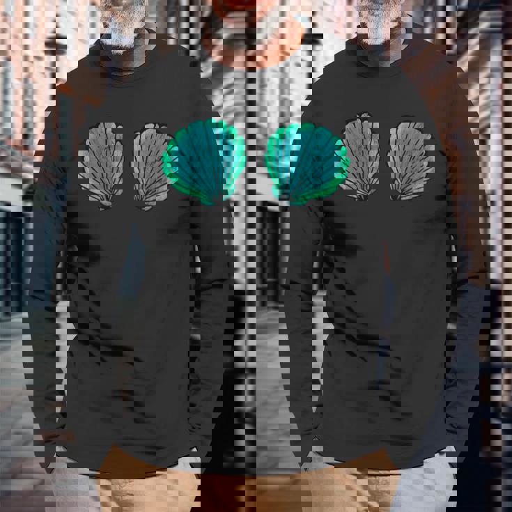 貝殻 マーメイド ブラジャー ビキニブラ 貝殻 長袖Tシャツ 高齢者への贈り物