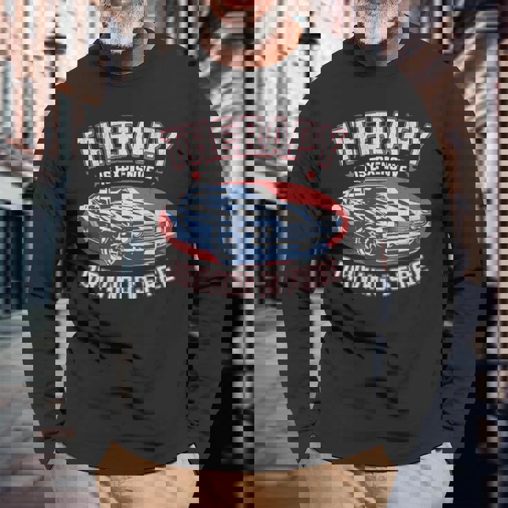 車 面白いtシャツ 自動車 おもしろ ネタ 文字入り 大人 メンズ おもしろグッズ 車いじり ドライブ 英語 長袖tシャツ 長袖Tシャツ 高齢者への贈り物