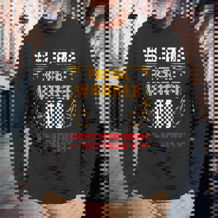 退職郵便局 郵便局 退職 ポストマン 長袖Tシャツ 高齢者への贈り物