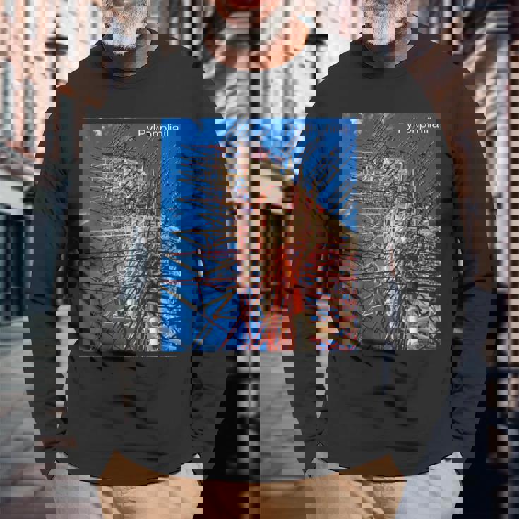 送電鉄塔 -Pylonphilia- 長袖Tシャツ 高齢者への贈り物