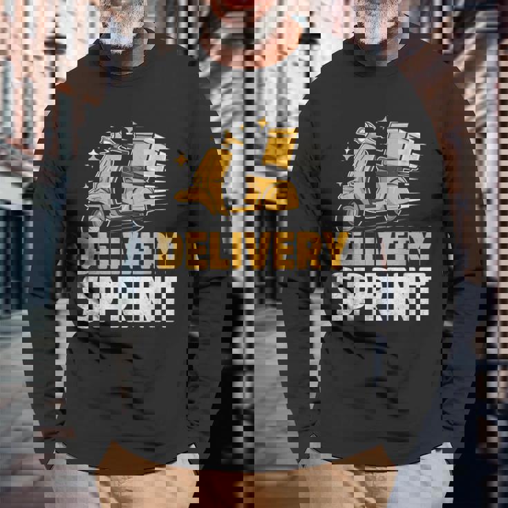 配達 スプリント 配達員 パッケージ 配達 長袖Tシャツ 高齢者への贈り物