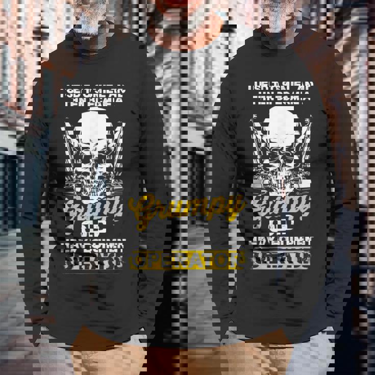 重機オペレーター 重機オペレーター 長袖Tシャツ 高齢者への贈り物