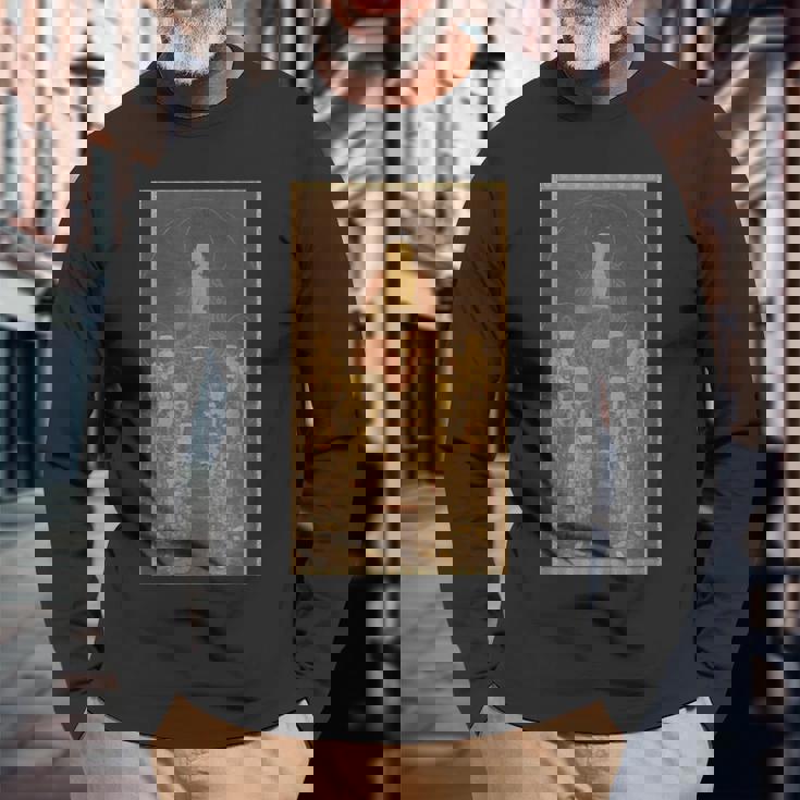 阿弥陀仏 阿弥陀 と八大菩薩 長袖Tシャツ 高齢者への贈り物