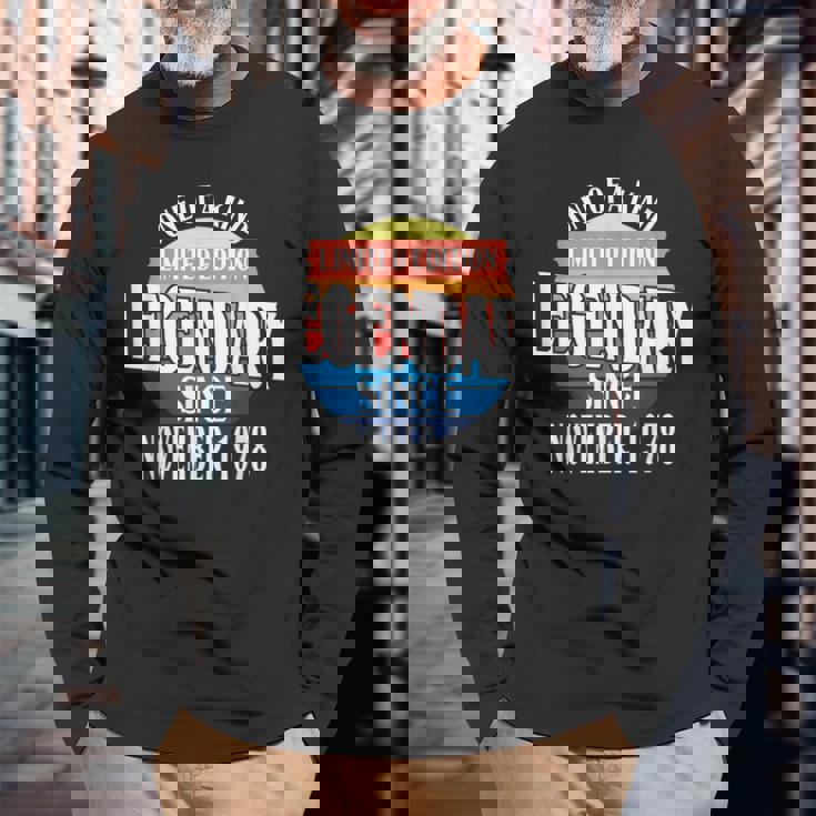 限定版 1978 年 11 月の誕生日以来の伝説 長袖Tシャツ 高齢者への贈り物