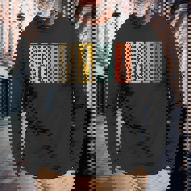 電工工具 レトロ 職人 長袖Tシャツ 高齢者への贈り物