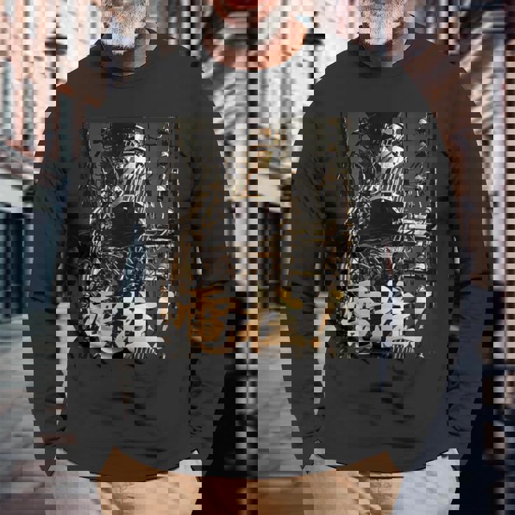 電柱 -Utility Pole Enthusiast- 長袖Tシャツ 高齢者への贈り物