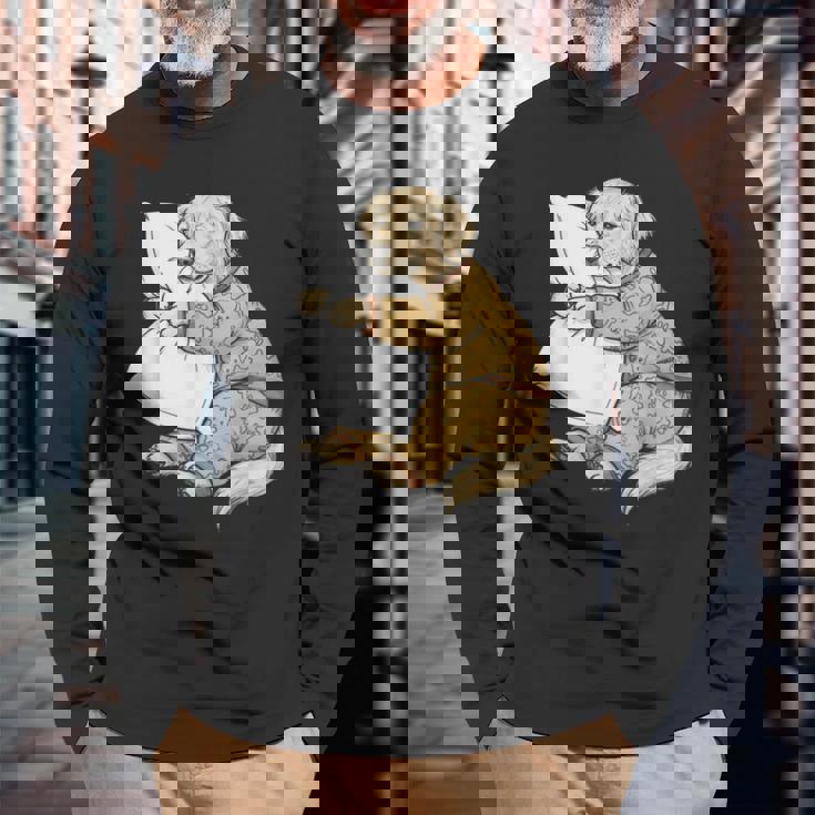 面白い スリーピー ゴールデンレトリバー パジャマ メンズ レディース キッズ 長袖Tシャツ 高齢者への贈り物