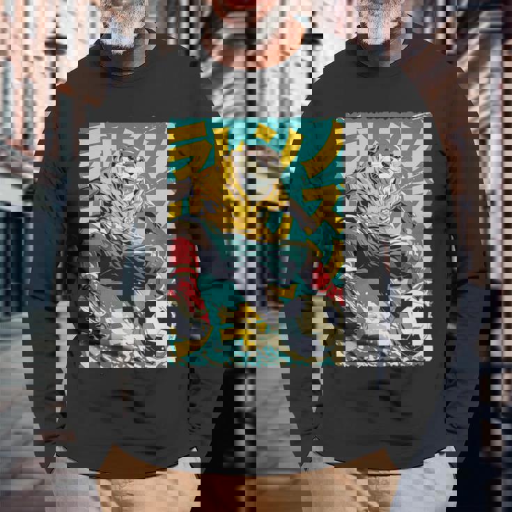 面白い 漫画 アニメ 日本美術 カワウソ サッカー 選手 キッズ 男性 長袖tシャツ 長袖Tシャツ 高齢者への贈り物