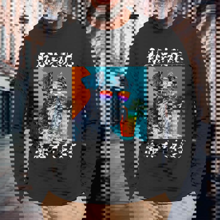 面白いtシャツ シュナウザー イヌ わんこ メンズ 犬好き グッズ おもしろ 面白い 服 ネタ わんこ 長袖tシャツ 長袖Tシャツ 高齢者への贈り物