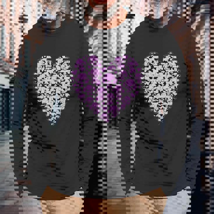 面白いtシャツ トイプードル ハート イヌ メンズ 犬好き グッズ かわいい おもしろ 面白い 服 ネタ 長袖Tシャツ 高齢者への贈り物