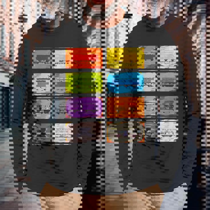 面白いオタク列車 チケットボードゲーム オタク数学の先生 長袖Tシャツ 高齢者への贈り物