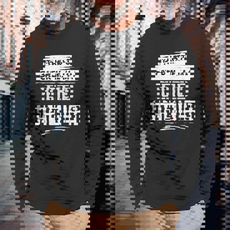 面白い退職介護用シャツ 男女兼用 長袖Tシャツ 高齢者への贈り物