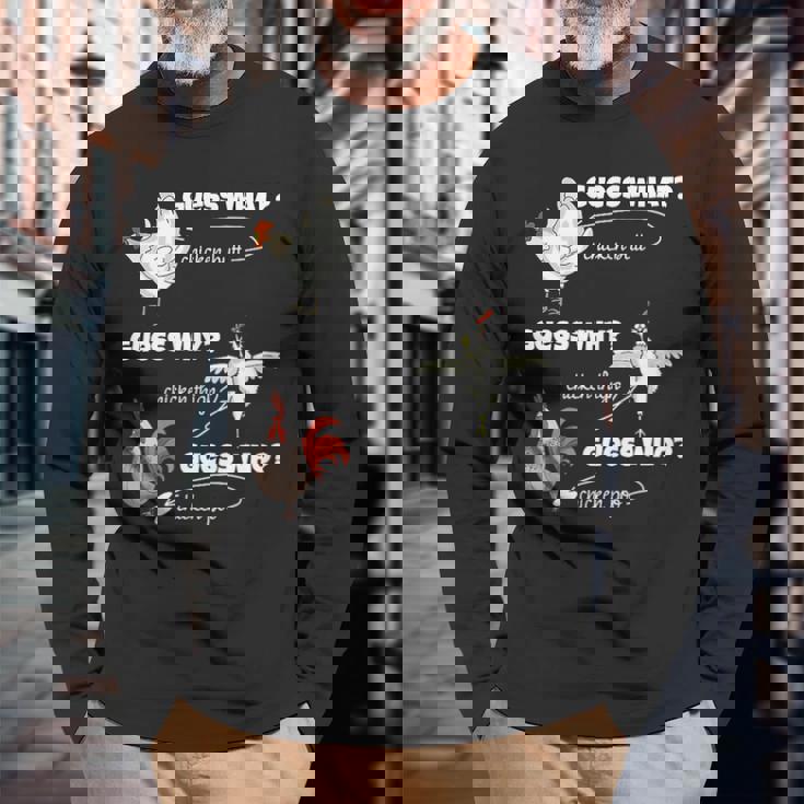 面白い鶏尻ゲスなんで鶏ももゲス誰うんちゲス 長袖Tシャツ 高齢者への贈り物