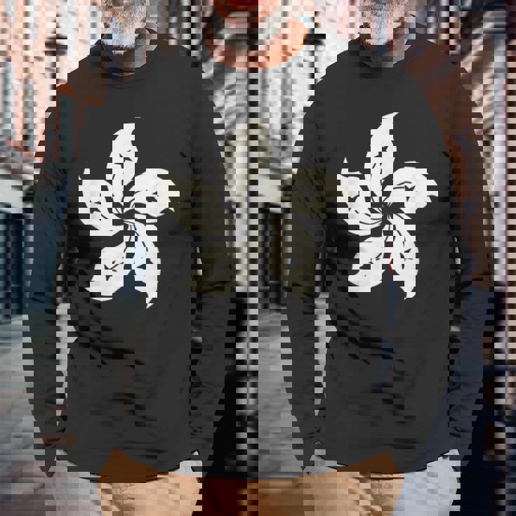 香港国旗 香港プライド オーキッド 長袖Tシャツ 高齢者への贈り物