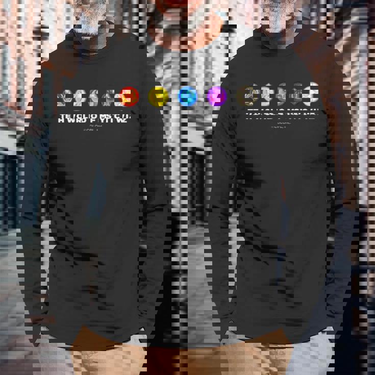 黒猫のウィズ 属性 長袖Tシャツ 高齢者への贈り物