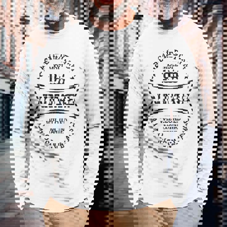 1956年生まれ 古稀 ヴィンテージデザイン 70歳 長袖Tシャツ 高齢者への贈り物