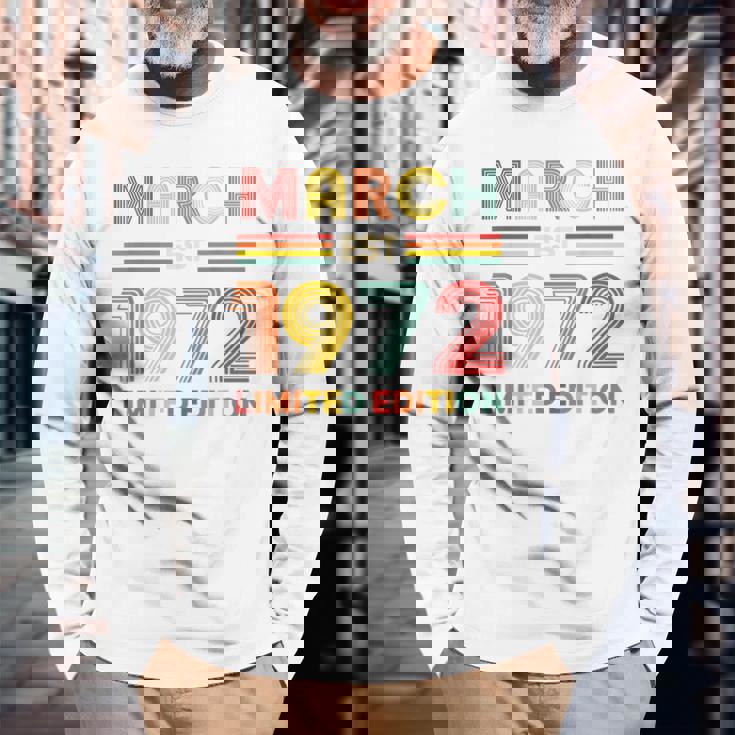 1972年3月日 誕生日 限定版 54歳 54歳 長袖Tシャツ 高齢者への贈り物