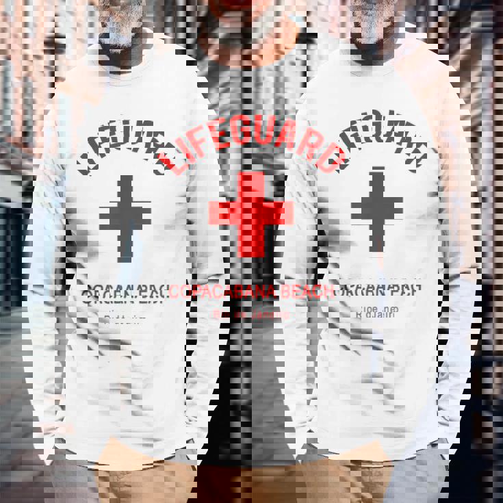 Copacabana ビーチライフガード 長袖Tシャツ 高齢者への贈り物