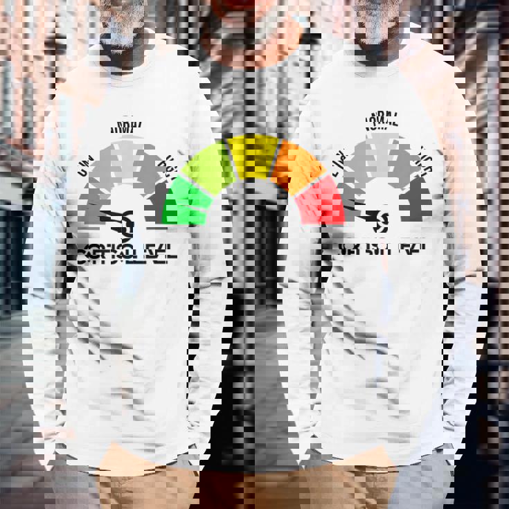 Cortisol Leveltresschool Andtudents 長袖Tシャツ 高齢者への贈り物