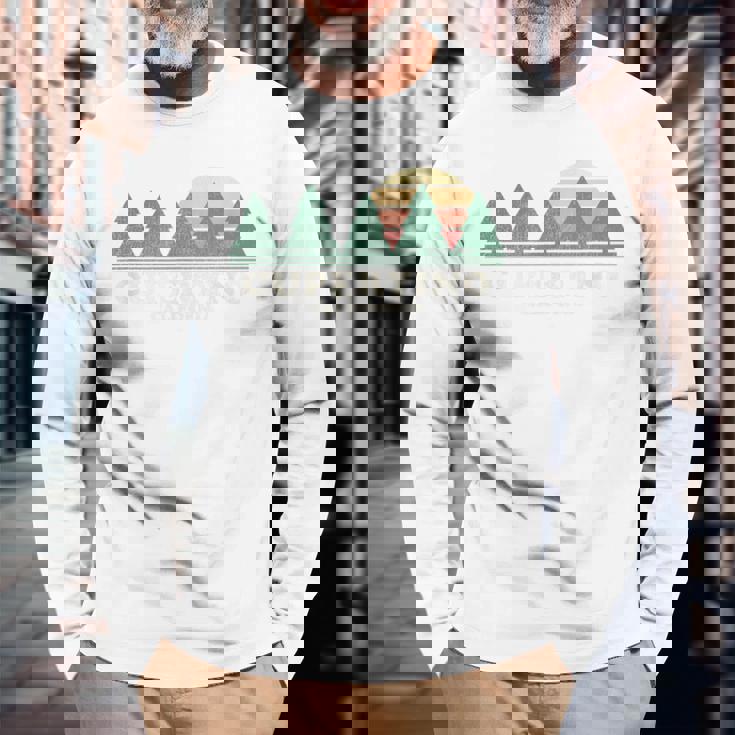 Cupertino Ca ヴィンテージ スローバック レトロ 70年代デザイン 長袖Tシャツ 高齢者への贈り物