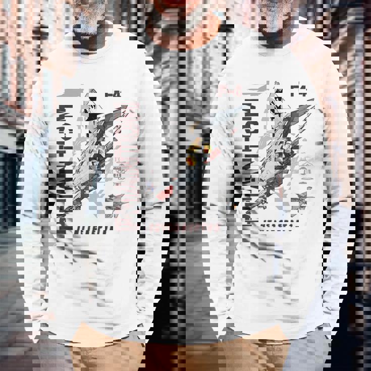 F-4 Phantom Ii ジェットグラフィック 長袖Tシャツ 高齢者への贈り物