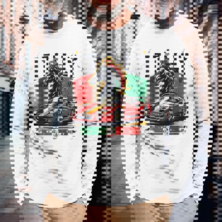 F40 イタリア スー 黒馬 長袖Tシャツ 高齢者への贈り物