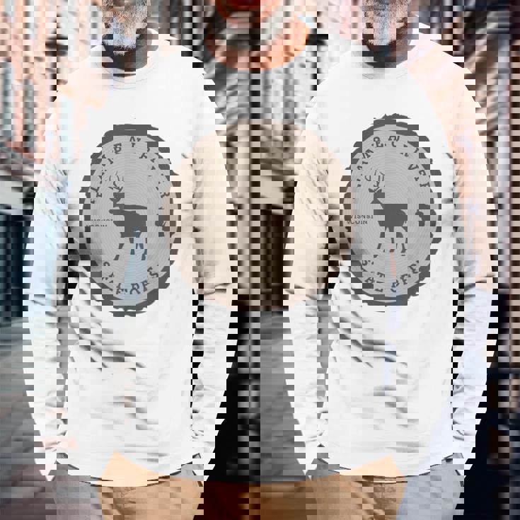 Flambeau Rivertate Forest Wisconsin Wi アウトドア 鹿 長袖Tシャツ 高齢者への贈り物